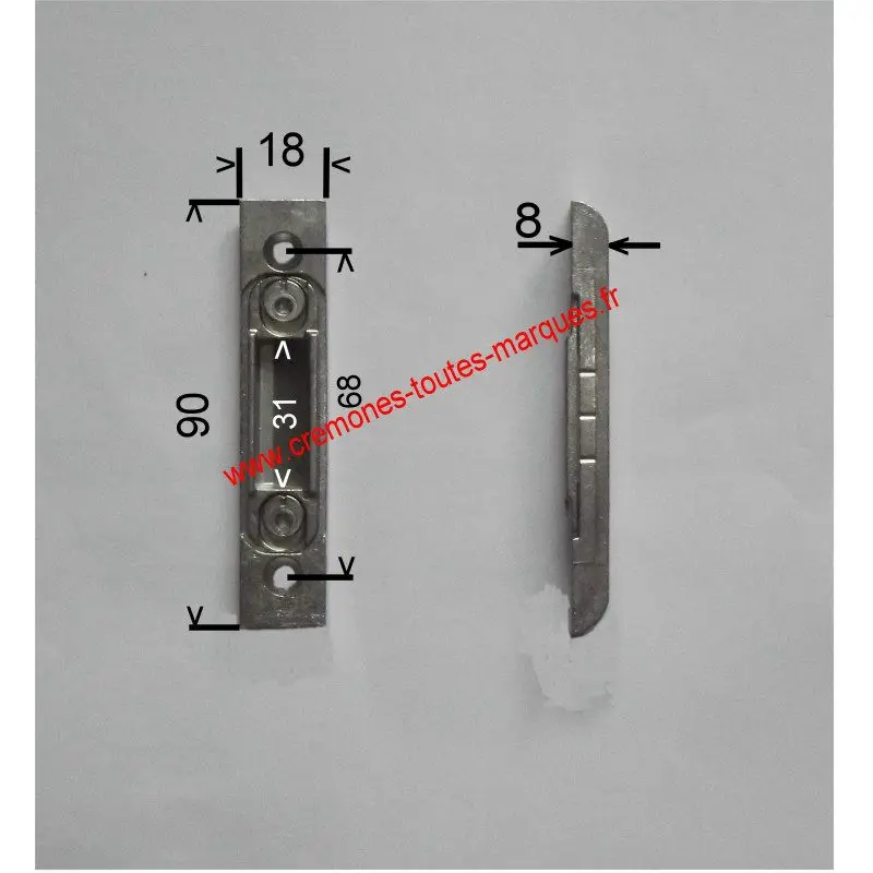 Gâche MACO de pêne central - réf 94118